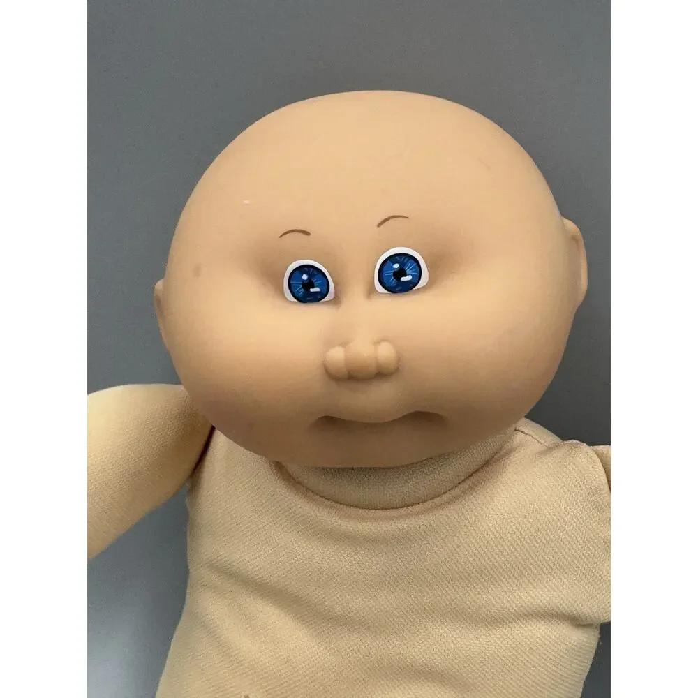 Vintage Cabbage Patch Kids Doll Bald Blue Eyes Flaws No Tag READ DESCRIPTION